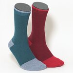Kaschmir-Wollsocken rot-petrol-mix - 1