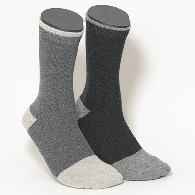 Kaschmir-Wollsocken anthrazit-grau-mix