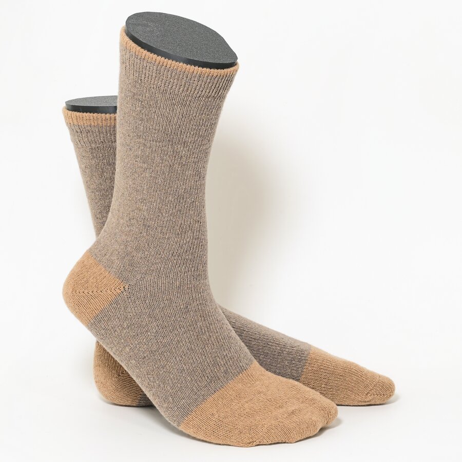 Kaschmir-Wollsocken natur-beige-mix - 3