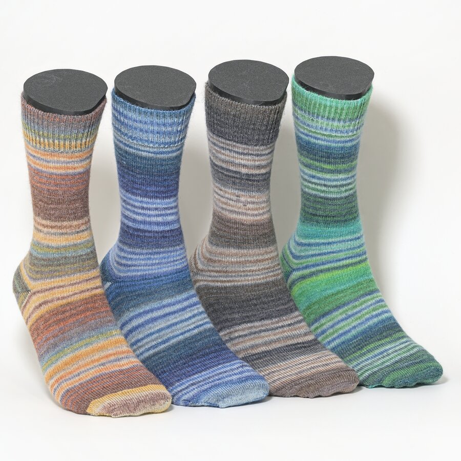 Alpaka-Wolle-Socken Farbwechselgarn-Design Damen & Herren - 1