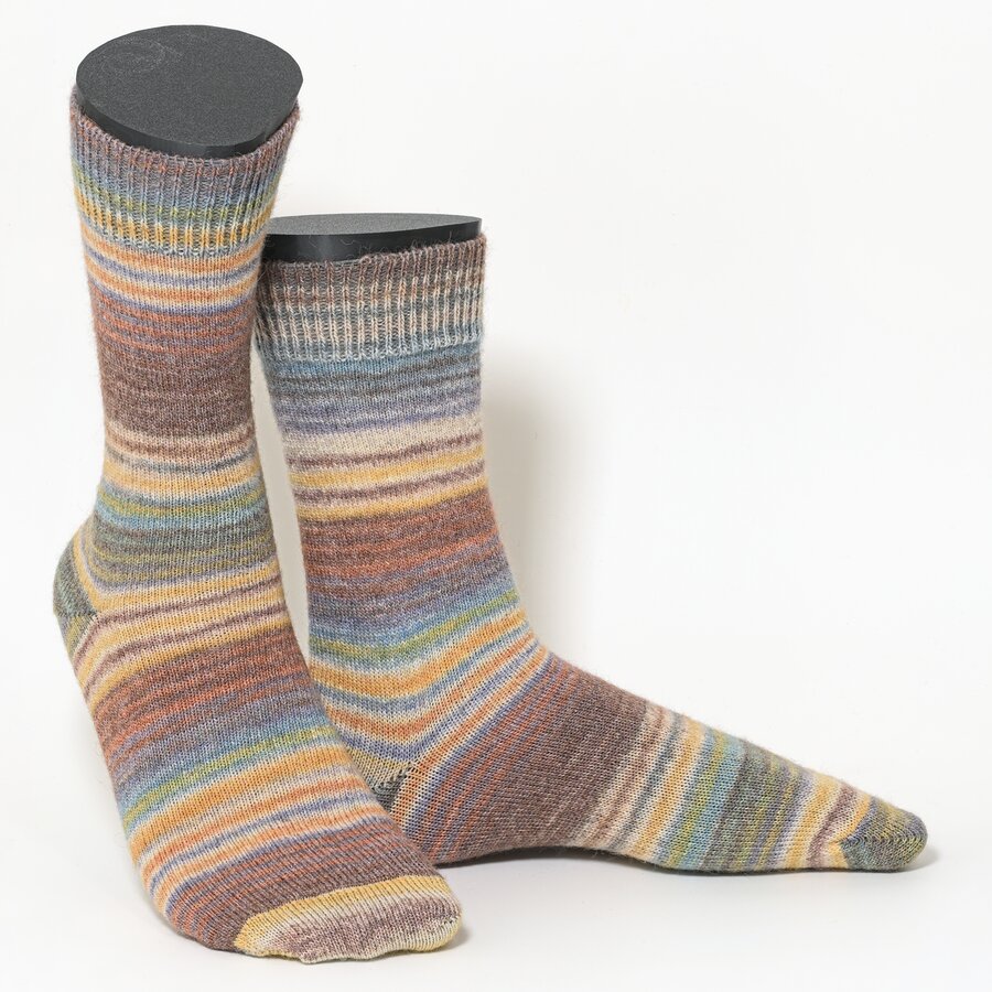Alpaka-Wolle-Socken Farbwechselgarn-Design Damen & Herren - 3