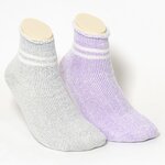 Damensocken Kuschelweich flieder-grau-melange-mix