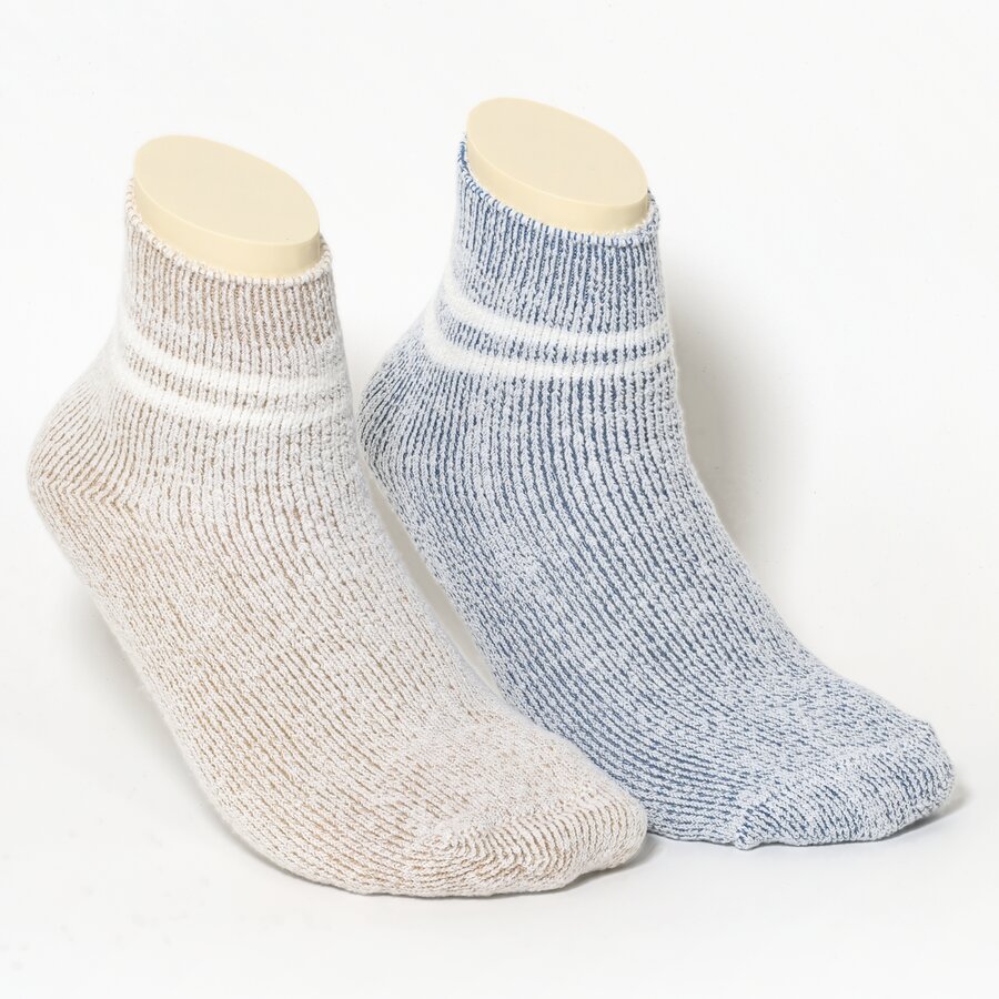 Damensocken Kuschelweich himmelblau-grau-melange-mix - 1