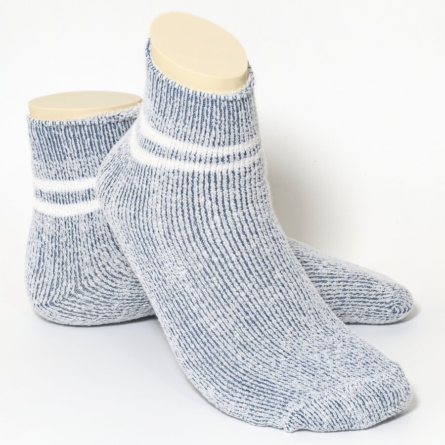 Damensocken Kuschelweich himmelblau-grau-melange-mix - 3
