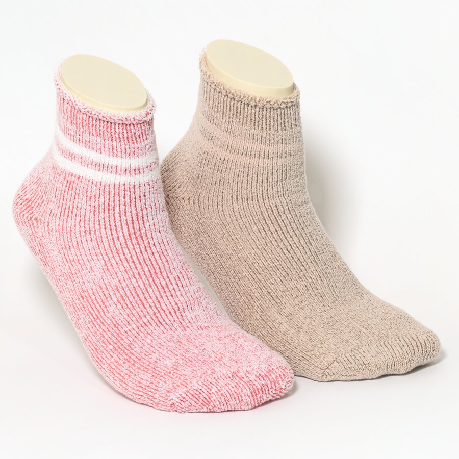 Damensocken Kuschelweich orange-beige-melange-mix - 1