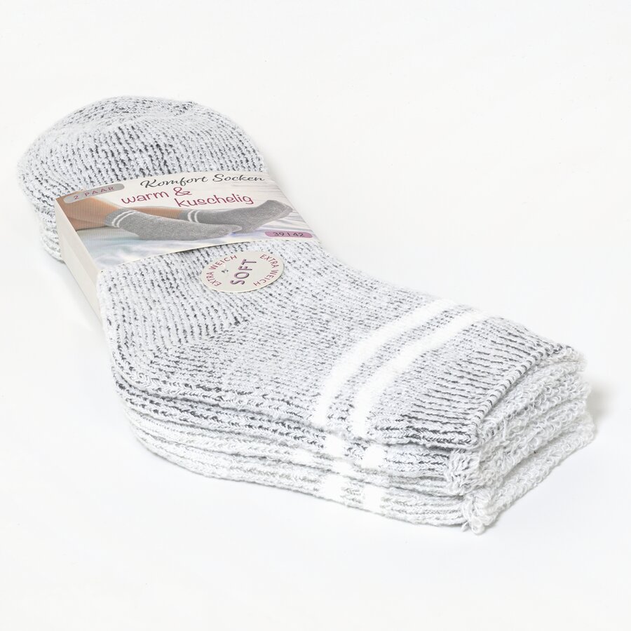 Damensocken Kuschelweich grau-melange-mix - 2