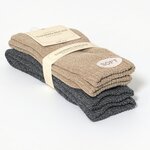 Damensocken Thermo Softbündchen beige-grau-melange-mix - 2