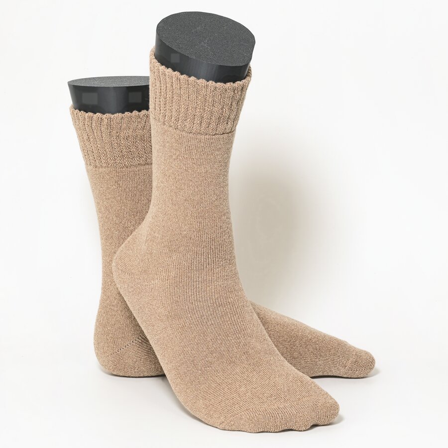 Damensocken Thermo Softbündchen beige-grau-melange-mix - 3