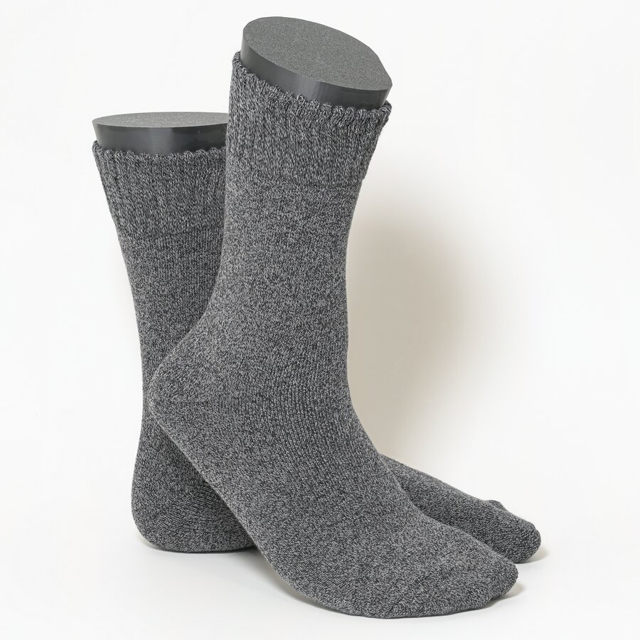 Damensocken Thermo Softbündchen dunkelgrau-melange - 3