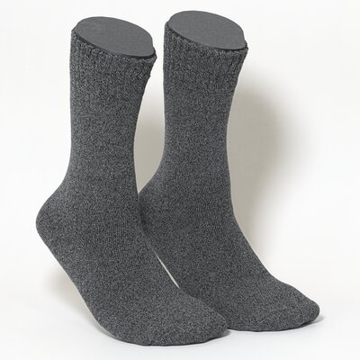 Thermo Herrensocken mit Softrand dunkelgrau-melange