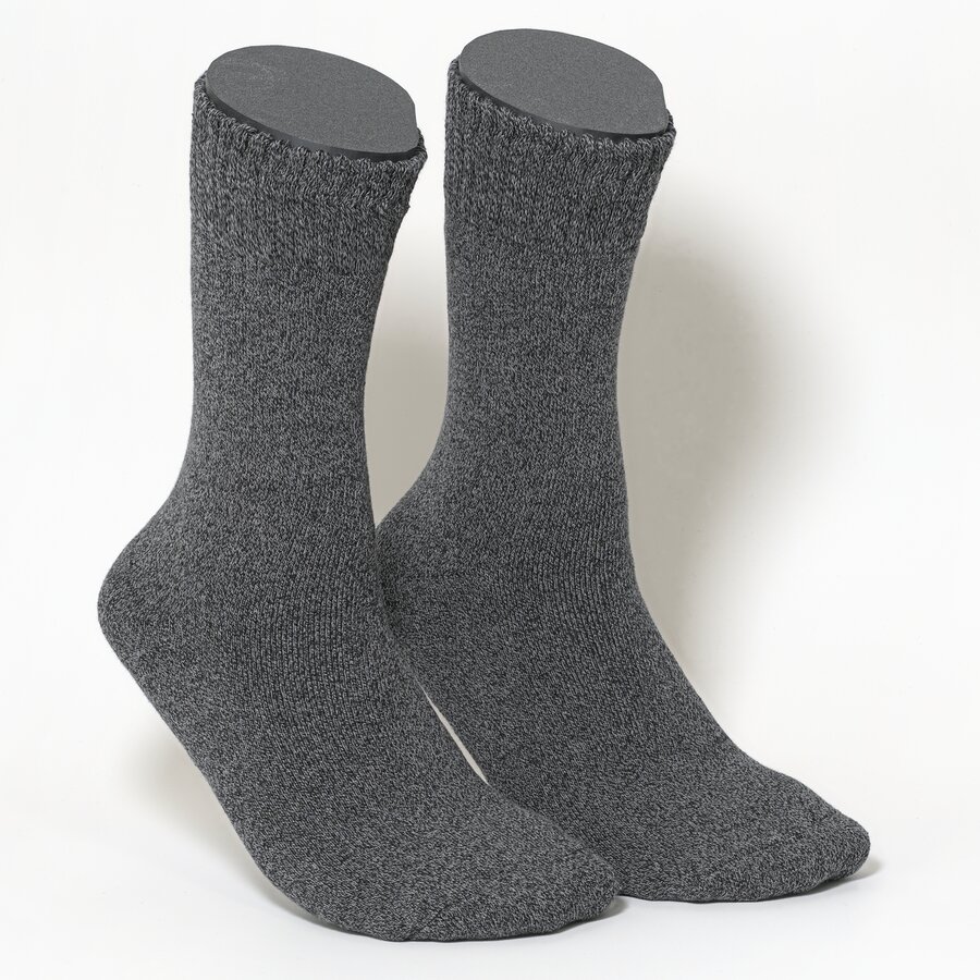 Thermo Herrensocken mit Softrand dunkelgrau-melange - 1