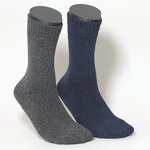 Thermo Herrensocken mit Softrand blau-grau-melange-mix