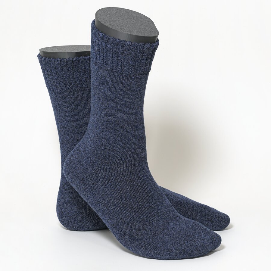 Thermo Herrensocken mit Softrand blau-grau-melange-mix - 3