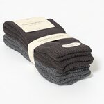 Thermo Herrensocken mit Softrand braun-grau-melange-mix - 2