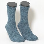 Mega Thermosocken innen plüschig blau-melange
