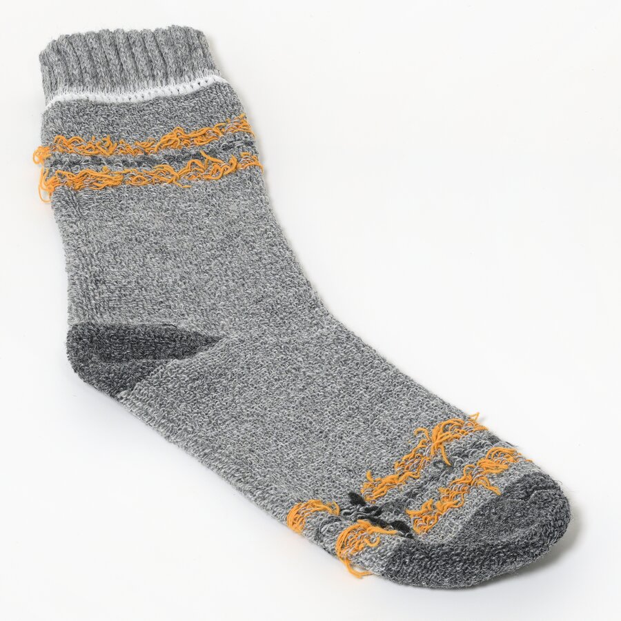 Warme Herren-Wollsocken mit Soft-Bündchen grau-mix - 4