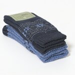 Warme Herren-Wollsocken mit Soft-Bündchen blau-mix - 2