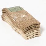 Warme Herren-Wollsocken mit Soft-Bündchen beige-mix - 2