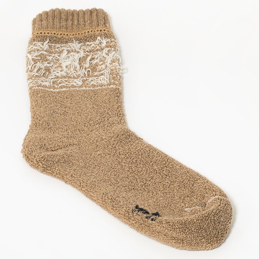 Warme Herren-Wollsocken mit Soft-Bündchen beige-mix - 4