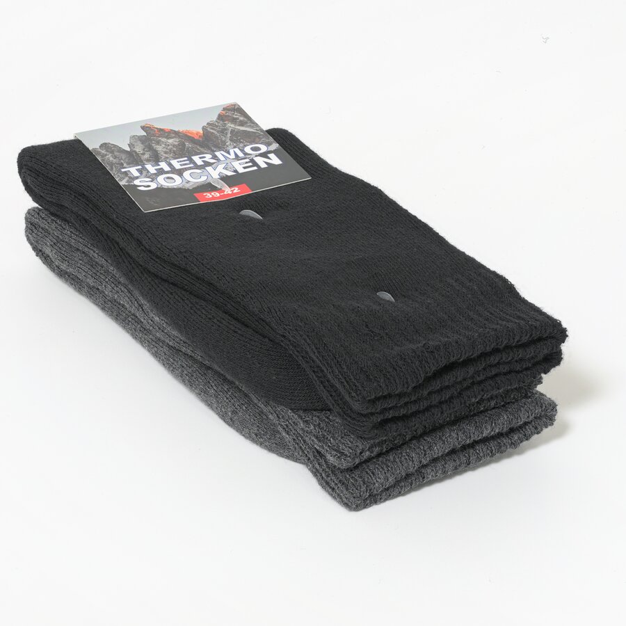 Herrensocken Thermo schwarz-anthrazit-mix - 2