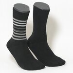 Herrensocken Thermo ringel-grau-schwarz-mix