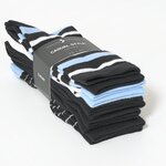 Damensocken Muster-Ringel schwarz-blau-mix - 2