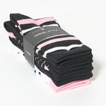 Damensocken Muster-Ringel schwarz-rosa-mix - 2