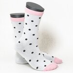 Damensocken Muster-Ringel schwarz-rosa-mix - 3