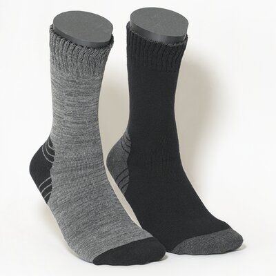 Herren-Thermo-Socken Baumwolle Elastik-Bündchen anthrazit-schwarz-mix