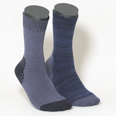 Herren-Thermo-Socken Baumwolle Elastik-Bündchen jeans-blau-mix