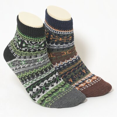 Kurze Hygge Wollsocken Skandinavia-Traditional-Styling