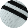 Crew Socks Tennis-Sportsocken Baumwolle weiß schwarze Ringel