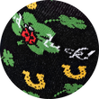 Gute-Laune-Socken Glücksklee-Hufeisen-Motive