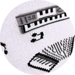 Piano Motiv Socken Pianisten Klavierspieler