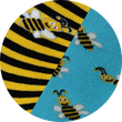 Rettet die Bienen Motivsocken bunt