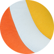Kurzsocken ohne Gummidruck Camano orange-weiß-gelb