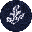 Ahoi Maritim Socken GOTS Bio Baumwolle Anker weiß