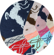 Thermo Hütten-Socken ABS-Noppen Rentier-Motiv