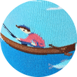 Petri Heil Motiv Socken Angler-Glück Fische Baumwolle