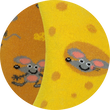 Lustige Motiv-Socken mit Käse fängt man Mäuse
