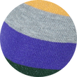 Herrensocken ohne Gummidruck Block-Streifen lila-gelb