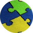 Puzzle-Design Motivsocken bunt