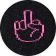 Motivsocken Mittelfinger Stinkefinger