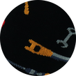 Handwerker Motivsocken Werkzeuge Baumwolle bunt