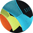Fitness Sport Sneakersocken XTREME schwarz-bunt-mix