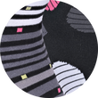 Damensocken extra breites Bündchen und Schaft bunt-mix mit Muster