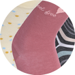 Damensocken extra breites Bündchen und Schaft Frühlings-Mix mit Muster