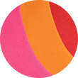 Bambus-Kurzsocken Rollrand rot-orange-pink-mix