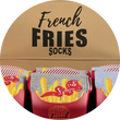 Pommes Frites Motiv-Socken in Pommes-Schachtel Apollo