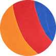 Bambus-Kurzsocken Rollrand blau-rot-orange-mix